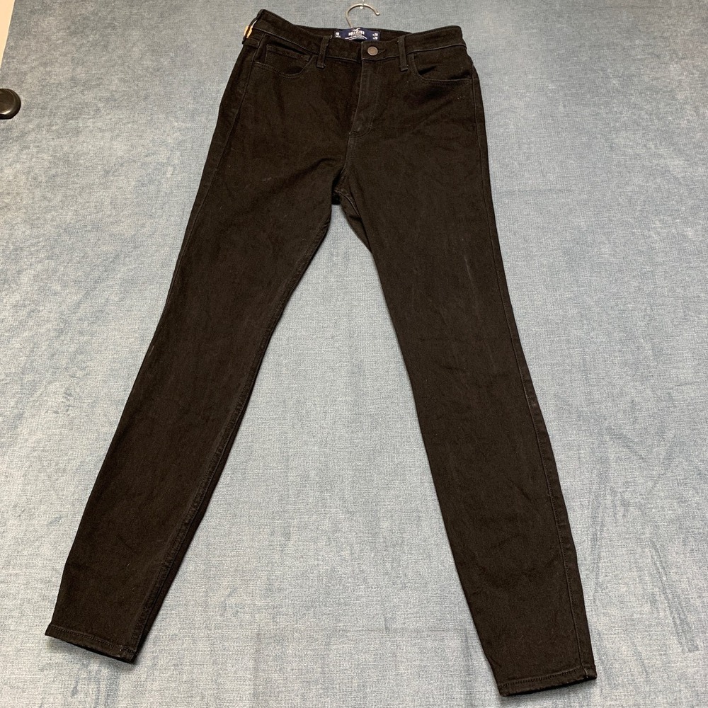Hollister Jeans Womens 7R 28x29 Black Denim Ultra High Rise Super Skinny Leg